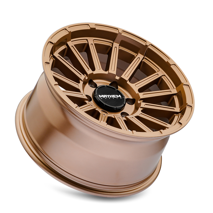 Mayhem 8309 GRANITE Satin Bronze 17 inch wheel angled view
