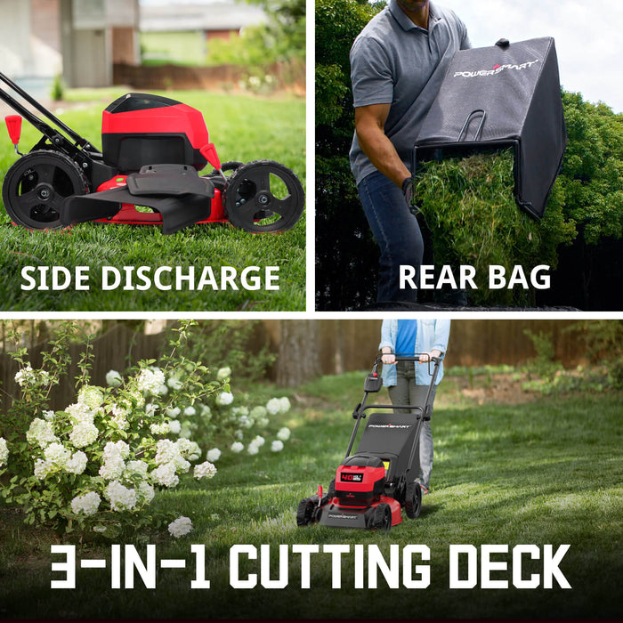 PowerSmart 40V 17'' Cordless Lawn Mower & 40V Leaf Blower Combo Kit MB2480C