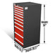 Heavy Duty Modular Drawer Cabinet - 11 Drawer,  59" H x 28.5" W x 28.5" D Tool Storage Organizer,  Steel Construction