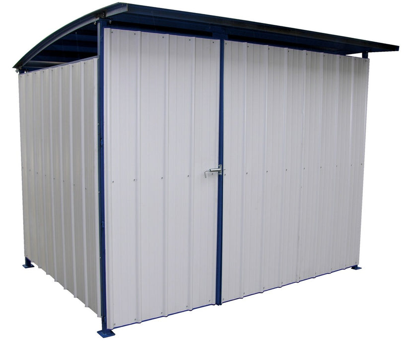 Vestil MDS-96-DR Steel Multi Duty Shed with Front Doors 95-1/2 in. x 120 in. x 90-1/16 in. Blue/White