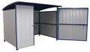 Vestil MDS-96-DR steel multi duty shed with front doors - view 2