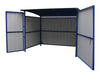 Vestil MDS-96-DR steel multi duty shed with front doors - view 3