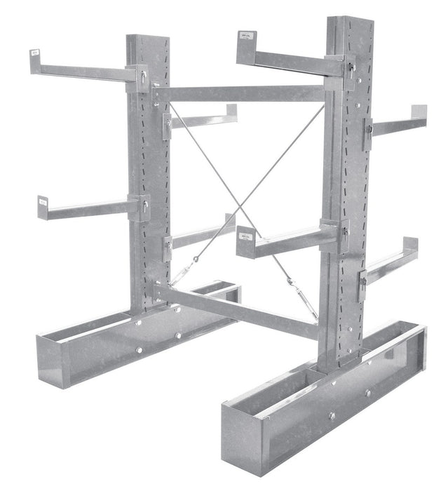 Vestil MDU-C-6-36-G-SET galvanized medium duty double sided cantilever rack set - view 2