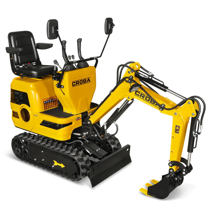 43.3" Mini Excavator angle view
