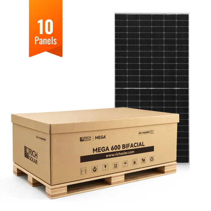 MEGA 600W BIFACIAL Bifacial Premium Grid-tie or Off-grid
