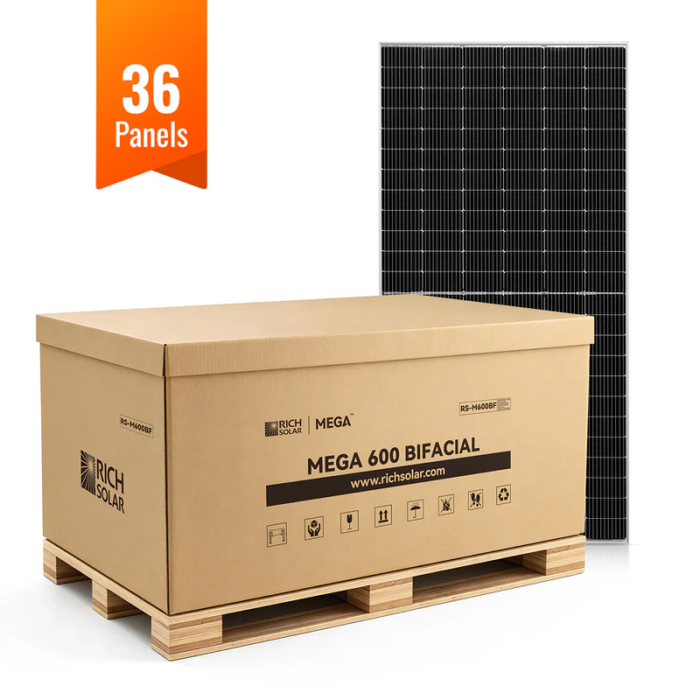 MEGA 600W BIFACIAL Bifacial Premium Grid-tie or Off-grid