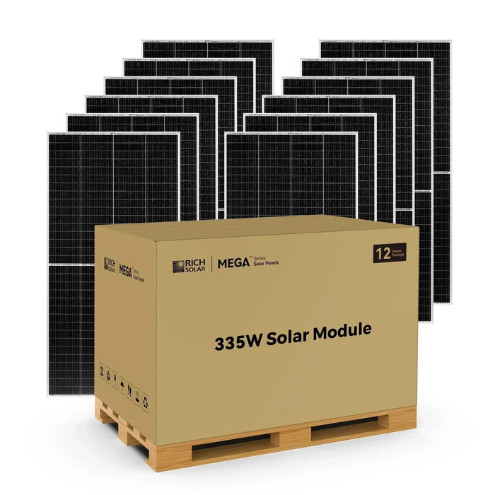 Green Vista Living Rich Solar MEGA 335 Watt Solar Panel | Premium Grid-tie or Off-grid Solar Panel for... - Close-Up