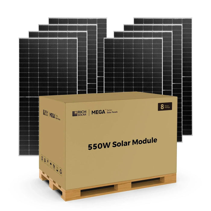 Green Vista Living Rich Solar MEGA 550 Watt Solar Panel | Premium Grid-tie or Off-grid Solar Panel for Residential...