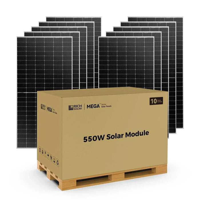 Green Vista Living Rich Solar MEGA 550 Watt Solar Panel | Premium Grid-tie or Off-grid Solar Panel... - Installation View