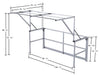 Vestil MEZZ-200-DW-A aluminum double wide mezzanine safety gate dimensions diagram