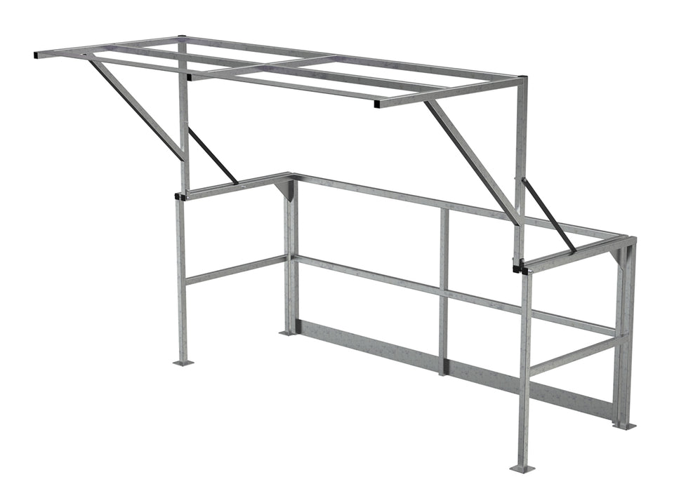Vestil MEZZ-200-DW-SS Stainless Steel Mezzanine Safety Double Wide Gate 79-5/16 in. x 108-1/2 in. x 80-1/16 in. Silver