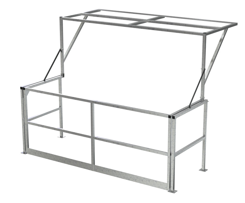 Vestil MEZZ-200-DW-SS stainless steel mezzanine safety double wide gate - view 2