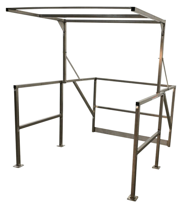 Vestil MEZZ-200-SS Stainless Steel Mezzanine Safety Gate 79-5/16 in. x 68-1/2 in. x 80-1/16 in. Silver