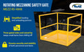 Vestil MEZZ-R5-4848 steel rotating mezzanine safety gate system feature overview 3