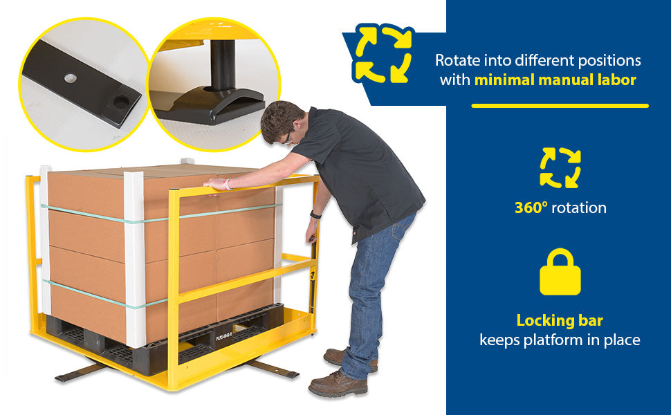 Vestil MEZZ-R5-4848 steel rotating mezzanine safety gate system feature overview 1