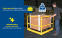 Vestil MEZZ-R5-4848 steel rotating mezzanine safety gate system feature overview 2