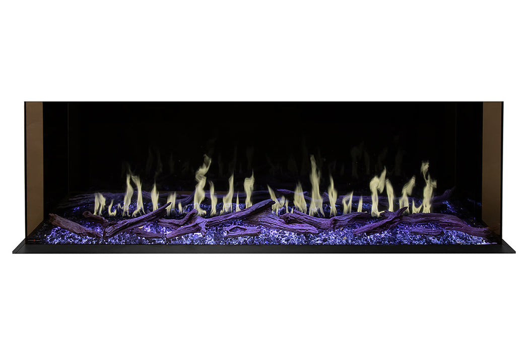 Modern Flames Orion Multi 88'' Heliovision Electric Fireplace Wall Mount Studio Suite | Driftwood Gray Modern Flames