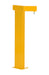 Vestil MG-CP-36-1 Steel Modular Guard System Corner Post 1 Rail 7-5/8 in. x 6 in. x 36 in. Yellow