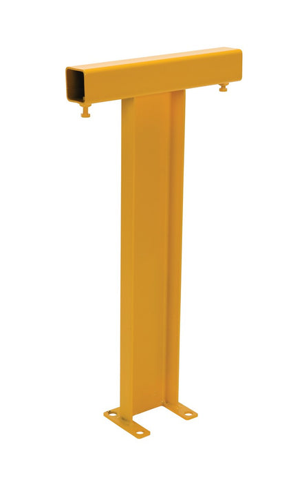 Vestil MG-SP-36-1 Steel Modular Guard System Straight Post 1 Rail 7-5/8 in. x 18 in. x 36 in. Yellow