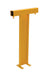 Vestil MG-SP-36-1 Steel Modular Guard System Straight Post 1 Rail 7-5/8 in. x 18 in. x 36 in. Yellow