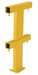 Vestil MG-SP-36-2 Steel Modular Guard System Straight Post 2 Rail 7-5/8 In x 18 in. x 36 In Yellow
