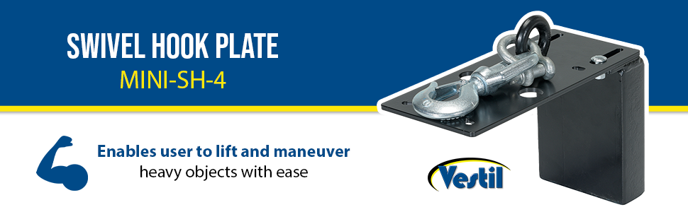 Vestil MINI-SH-4 swivel hook plate feature overview 1