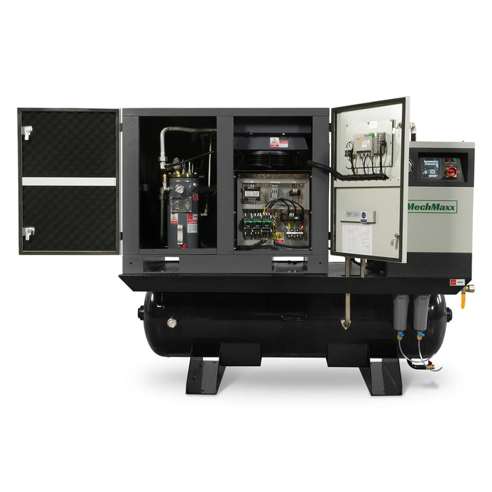 10HP Combined Rotary Screw Air Compressor with Dryer & 66-Gal ASME Tan — view 7