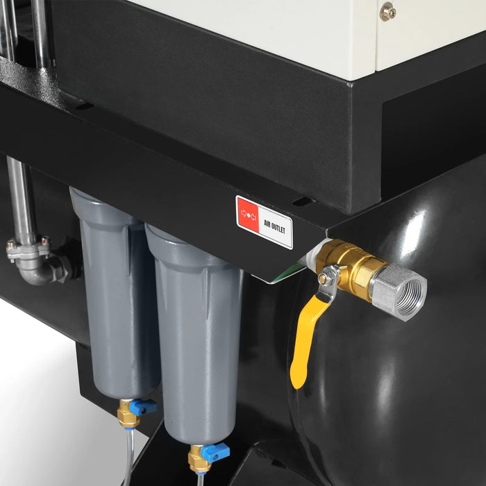 15HP Combined Rotary Screw Air Compressor with Dryer & 105-Gal ASME Tank | 45 CFM,  116 PSI,  230V 3-Phase - Industrial Grade