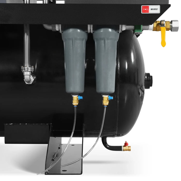 15HP Combined Rotary Screw Air Compressor with Dryer & 105-Gal ASME Ta — view 7