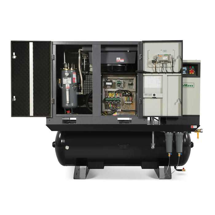 15HP Combined Rotary Screw Air Compressor with Dryer & 105-Gal ASME Ta — detail view