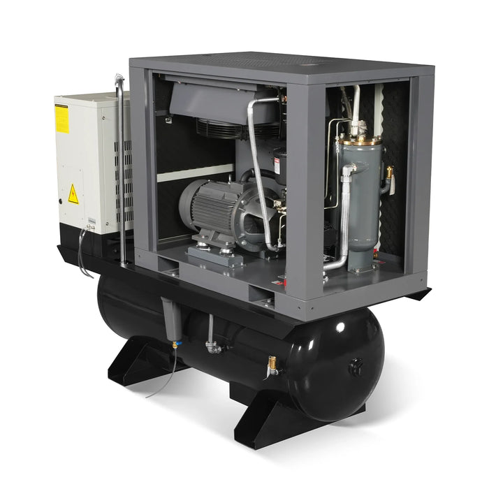 15HP Combined Rotary Screw Air Compressor with Dryer & 105-Gal ASME Ta — view 13