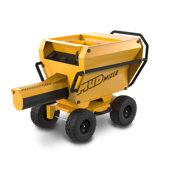 MudMixer Pro MMXR-PRO continuous concrete mixer with four all-terrain tires