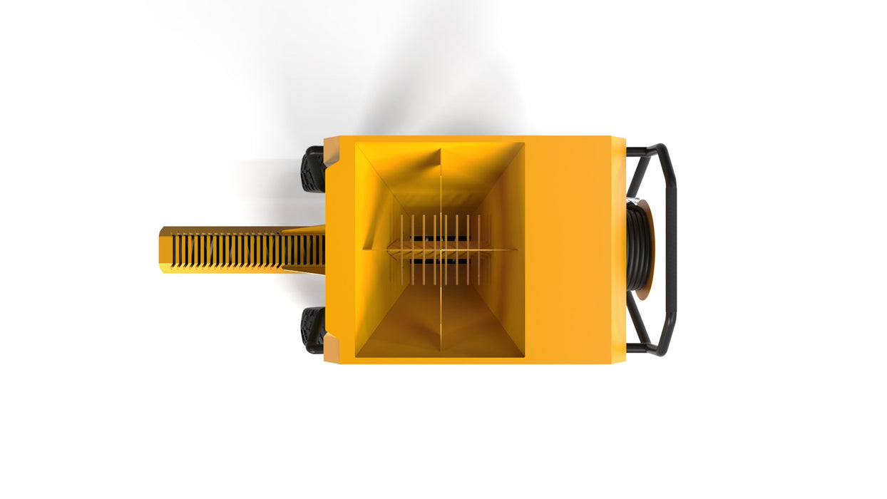 MudMixer Pro top view of the 250 lb hopper