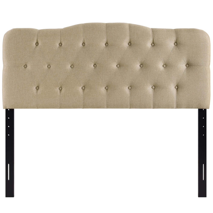 Annabel Diamond Tufted Upholstered Fabric Headboard