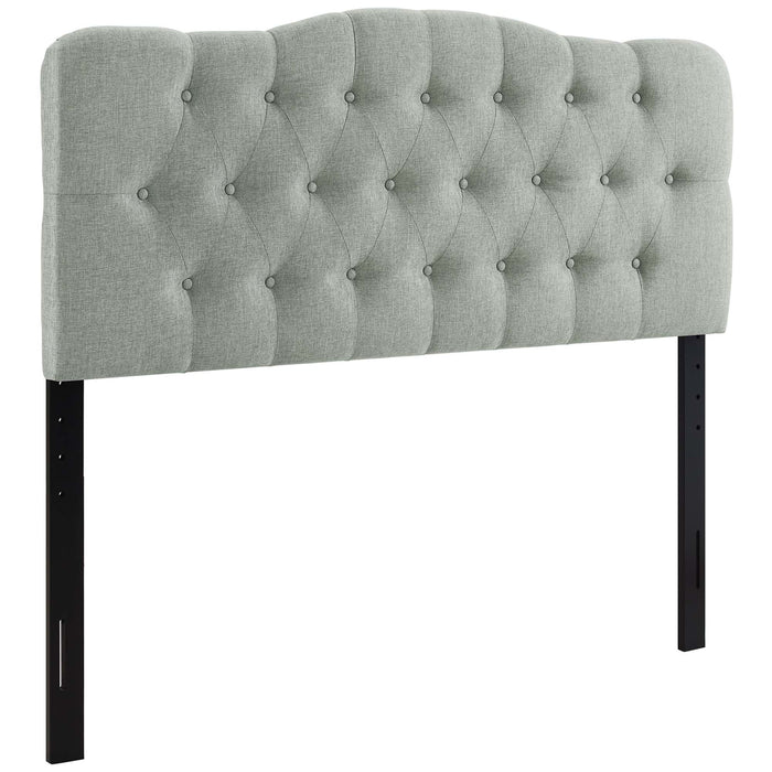 Annabel Diamond Tufted Upholstered Fabric Headboard