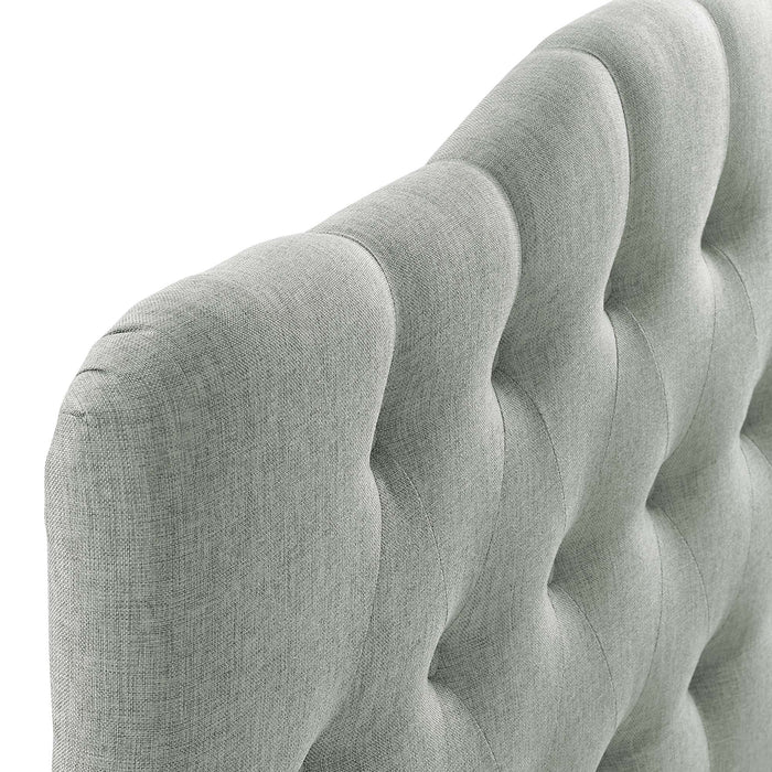 Annabel Diamond Tufted Upholstered Fabric Headboard