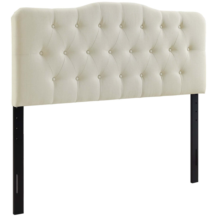 Annabel Diamond Tufted Upholstered Fabric Headboard