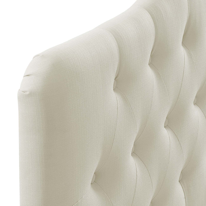 Annabel Diamond Tufted Upholstered Fabric Headboard
