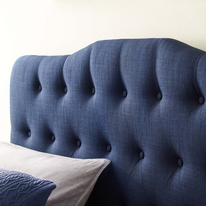 Annabel Diamond Tufted Upholstered Fabric Headboard