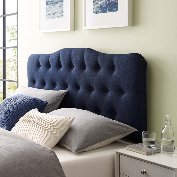 Annabel Diamond Tufted Upholstered Fabric Headboard