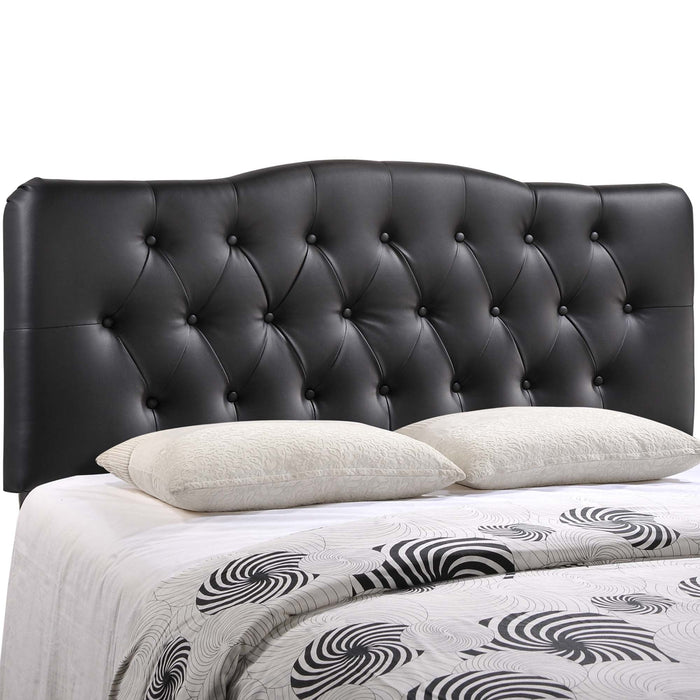 Annabel Diamond Tufted Upholstered Vinyl Headboard