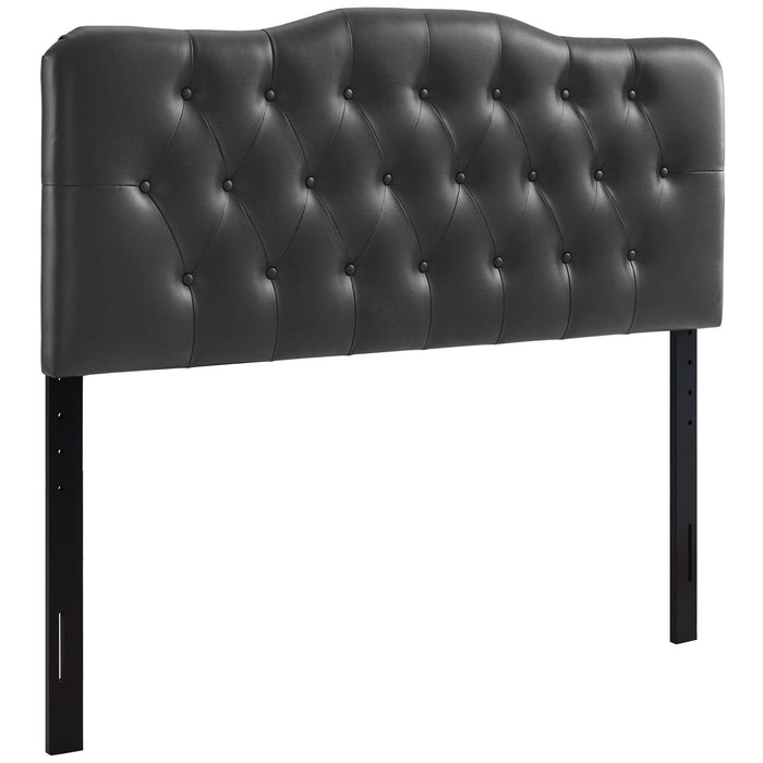 Annabel Diamond Tufted Upholstered Vinyl Headboard