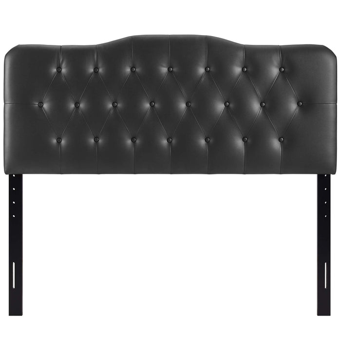 Annabel Diamond Tufted Upholstered Vinyl Headboard