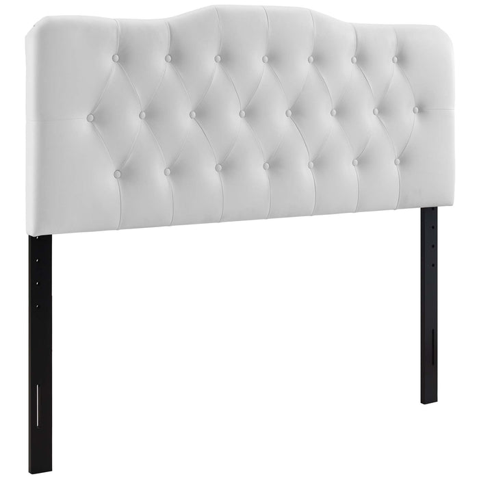 Annabel Diamond Tufted Upholstered Vinyl Headboard