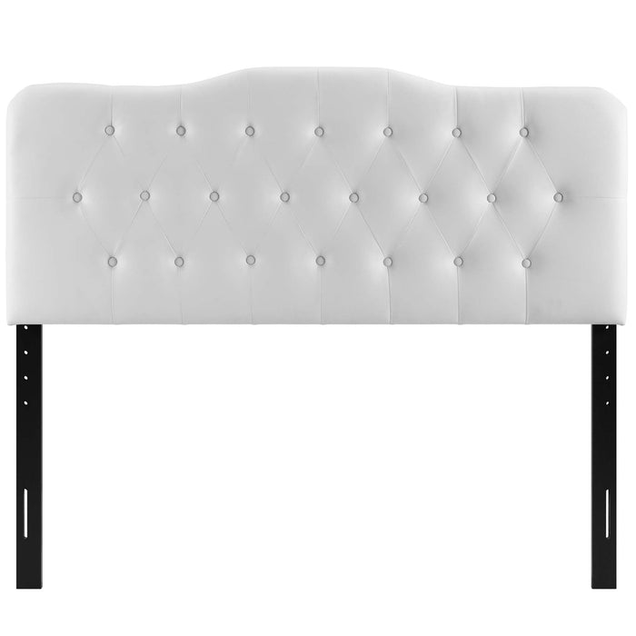 Annabel Diamond Tufted Upholstered Vinyl Headboard