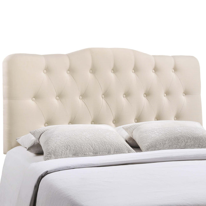 Annabel Diamond Tufted Upholstered Fabric Headboard