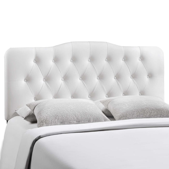 Annabel Diamond Tufted Upholstered Vinyl Headboard