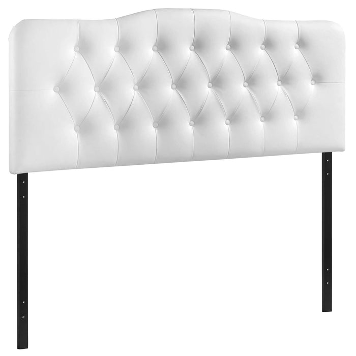 Annabel Diamond Tufted Upholstered Vinyl Headboard