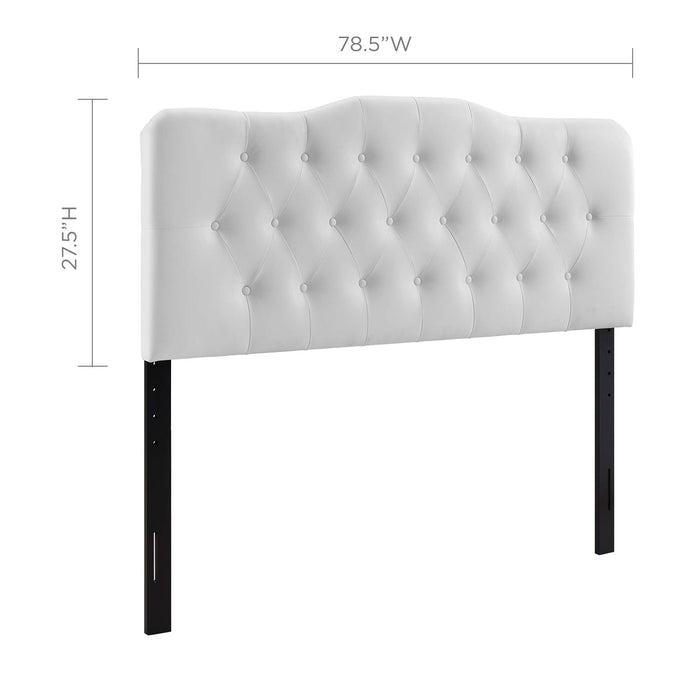 Annabel Diamond Tufted Upholstered Vinyl Headboard