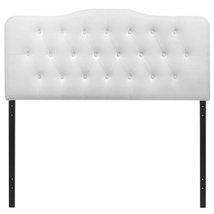 Annabel Diamond Tufted Upholstered Vinyl Headboard
